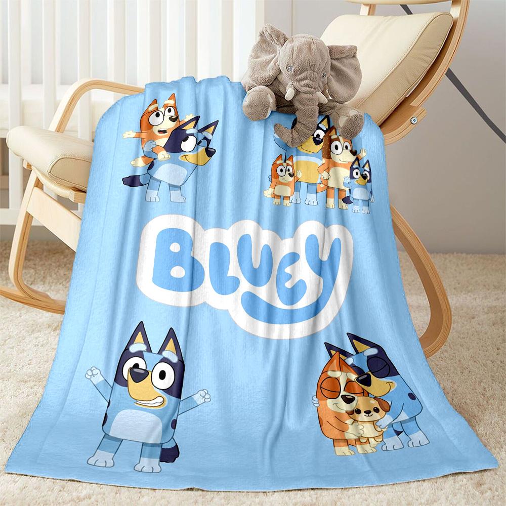 Bluey Family Adventure Blanket Soft Warm Cozy Suitable for Bed Office Chair Bedding Four Seasons Universal Modern Style Gift for Travel Home Birthdays