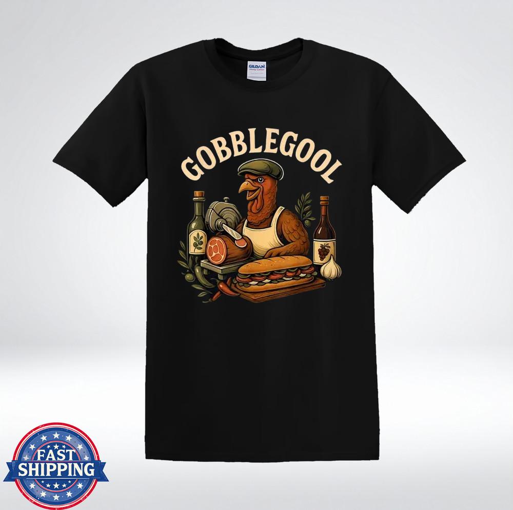 Gobblegool Funny Turkey Capicola Meat Sandwich Deli Pun T-Shirt 2XL