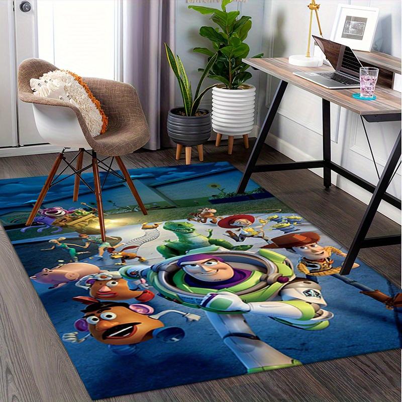 Office Rug Toy Story, Characters Theme 3D Printed Anti-Slip Rug-Machine Washable for Living Room