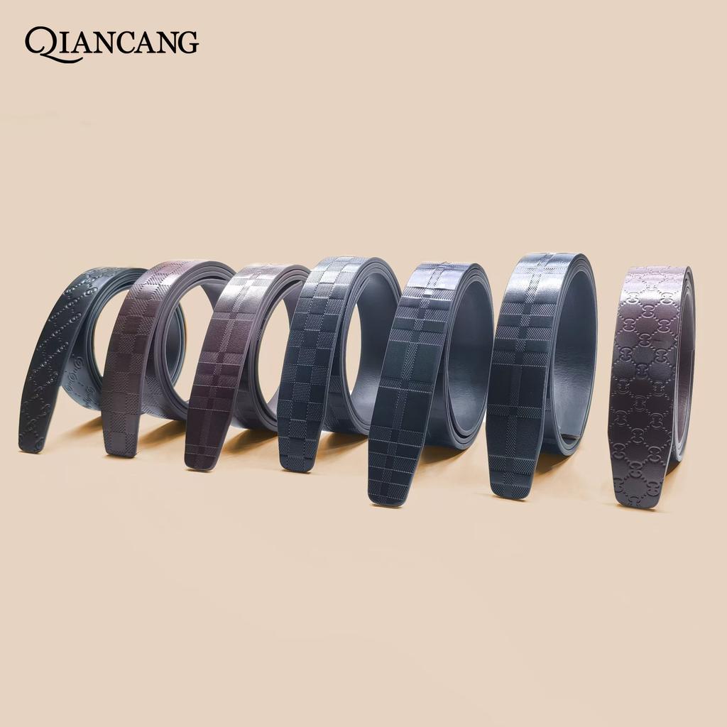 Factory Embossed First Layer Cowhide Automatic Belt Belt Men'S Tree Paste Leather Ring Genuine Leather Belt