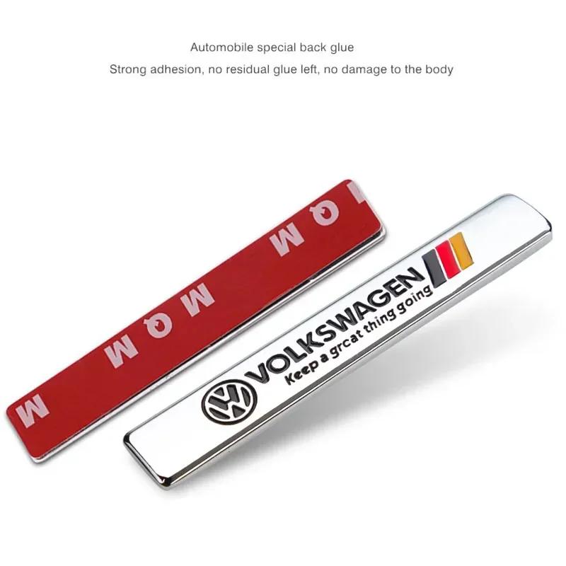 RUNTB1 3D Metal Styling Car Stickers Side Fender Tail Trunk Accessories For VW GTI Polo Golf Passat Tiguan Arteon Touareg Taigo Caddy