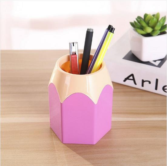 Large Capacity Dustproof Creative Pen Holder for Desk Storage