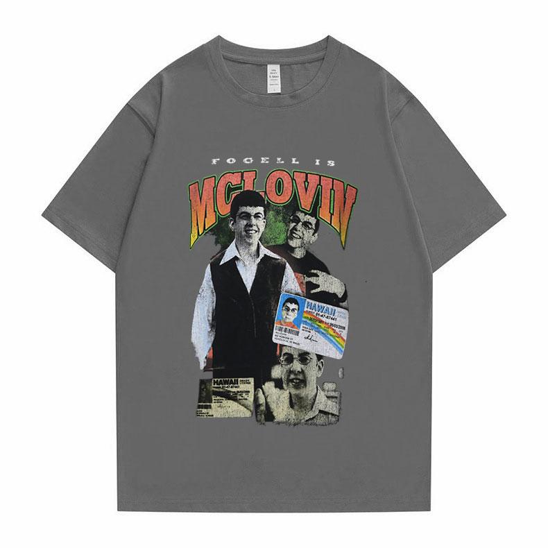 2025 Summer Mclovin Superded Tshirt Mens women Fashion Harajuku Cotton Short Sleeve Funny Hiphop Retro Casual Loose Top