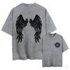 Hot Sale Supernatural Vintage Washed T-shirt Men Women Casual Retro Cotton T Shirts Unisex Casual Oversized T-shirts Streetwear