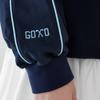 Goxo Navy Double Line Woven Sweatshirt Swagball