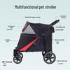 Foldable Large-Space Pet Stroller for Large Breed Dogs & Cats