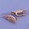 LSOOYH Wing Clip Earrings Rose Gold Color Fashion Earring For Women Hollow Cubic Zirconia Stud Earrings Jewelry