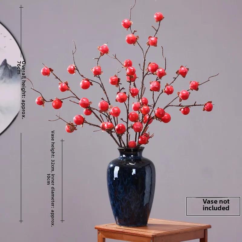 För Yongye Simi Konstgjord Frukt Dekorativ Rikedomssymboliserande Granatäpple Små Realistiska Blommor Vardagsrumsdekorationer