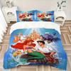3pcs Princess Ariel The Little Mermaid Underwater Bedding Set Includes Quilt Cover and Pillowcases, Suitable for All Seasons S083