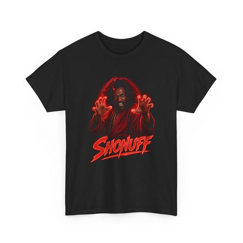 Shonuff Tee | red neon 80s kung fu Unisex T-Shirt Graphic Tee L