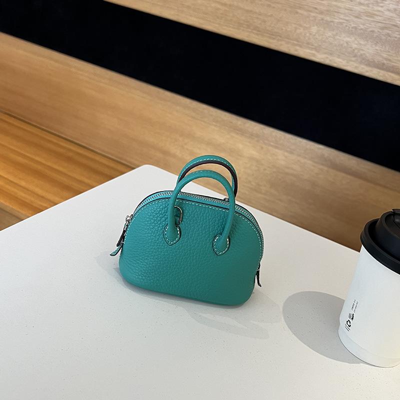 2025 супер мини женские сумки через плечо из натуральной кожи сумочка маленькая цепочка сумка через плечо для женщин первый слой коровьей кожи сумка-ракушка цвет морской волны