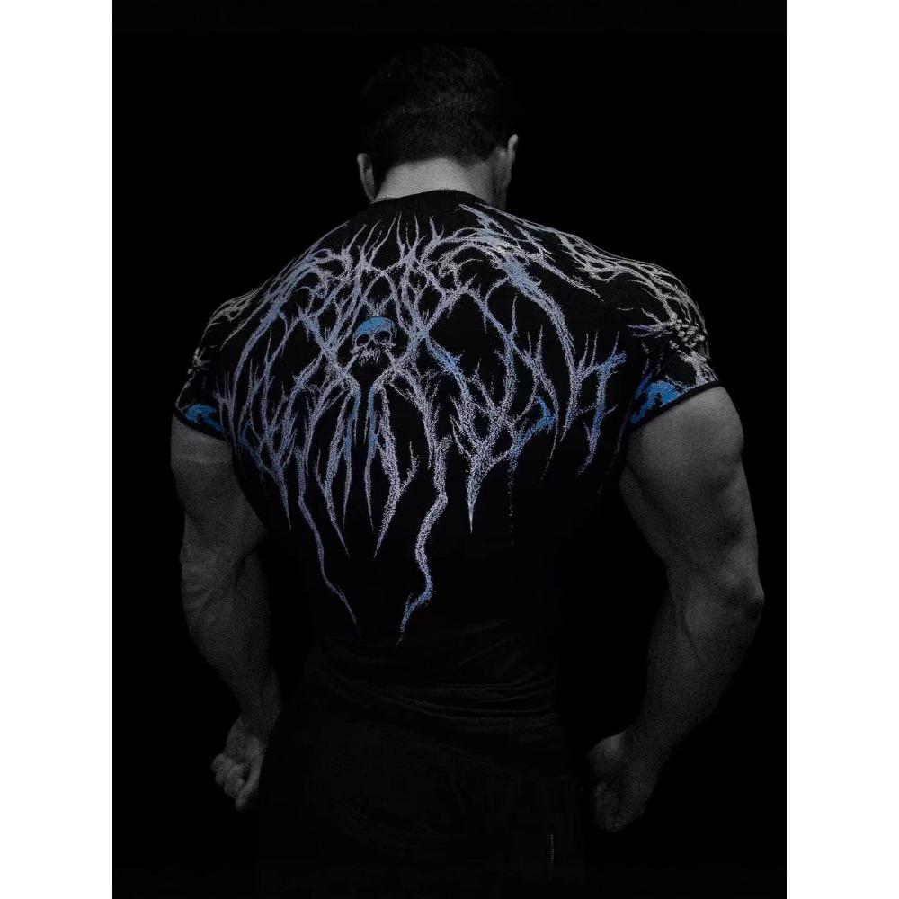 Fitness Short Sleeved Sports Elastic Quick Drying Tight Fitting Clothes for Couples