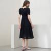 MITTE Poplin Shirring Dress_Black