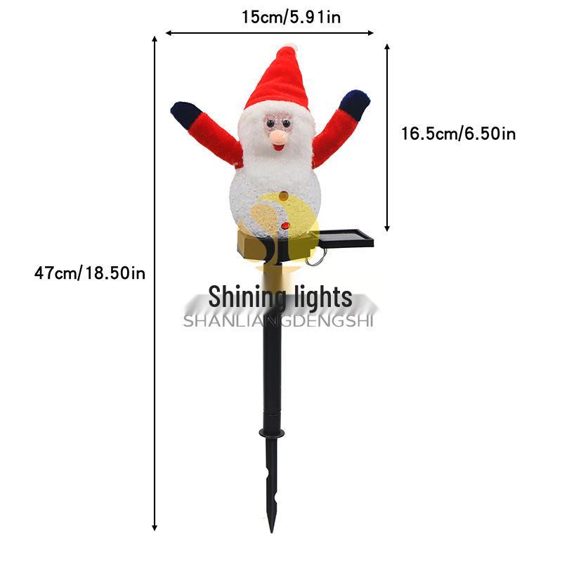 2024 Outdoor Solar Snowman LED Lights – Waterproof, Courtyard Christmas Decoration, Ground Insert, String Lighting