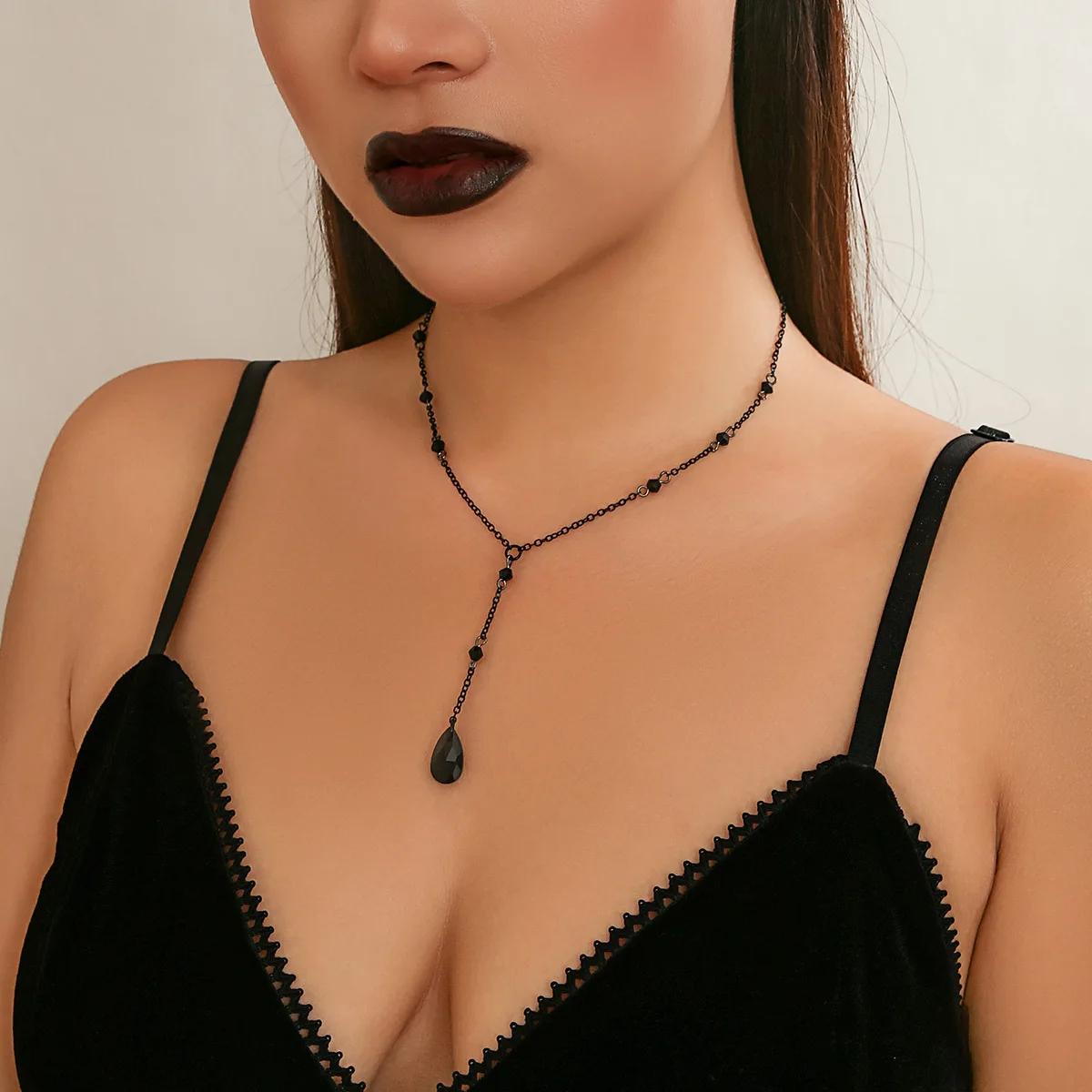 

Blood Drops Stainless Steel Necklaces Neck Jewelry Simulation Necklace Women Aesthetic Metal Woman Trend 2024 Tassel Women s the