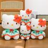 Dress Green Cat Plush Toy Red Bow Country Style Girls Gift Birthday