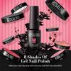 ROSALIND 5ml Nail Polish Gel Color Set 8pcs Gel Varnishes Kits Nail Polishes Hybrid Semi Permanent UV/Led Cure Box Kits