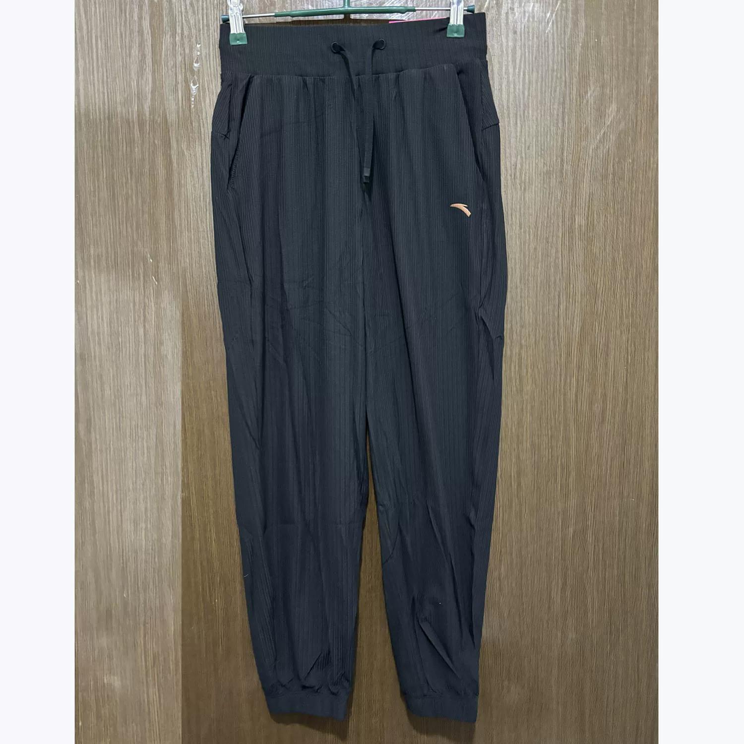 Anta Genuine Summer Casual Loose Knit Breathable Comfortable Fitness Quick-Drying Ice-Skin Women s Sports Pants M чёрный