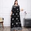 South East Asia 100kg super fat dress fat girl plus short sleeve maternity dress loose floral beach long skirt