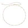 Hip Hop Simple Retro Metal Thin Chain Waist Chain, Sexy Geometric Round Beads Single-Layer Body Chain For Women