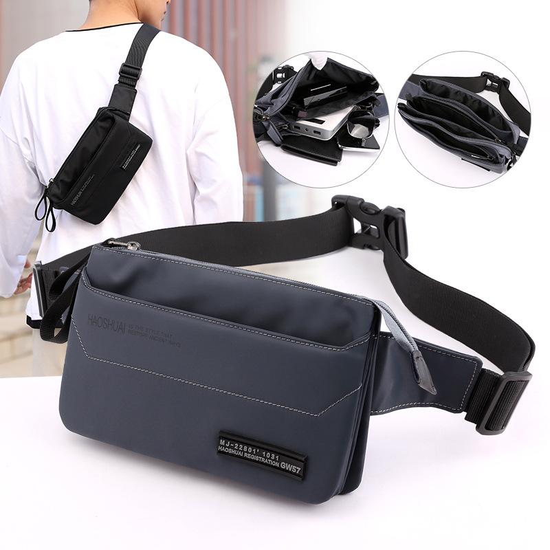 New Men's Trendy Multi-Functional Sports Waist and Chest Crossbody Bag