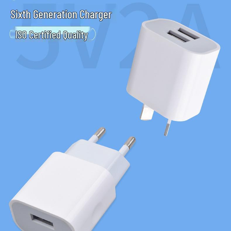 5V2A Dual USB Mobile Charger, US Standard Power Adapter for Android