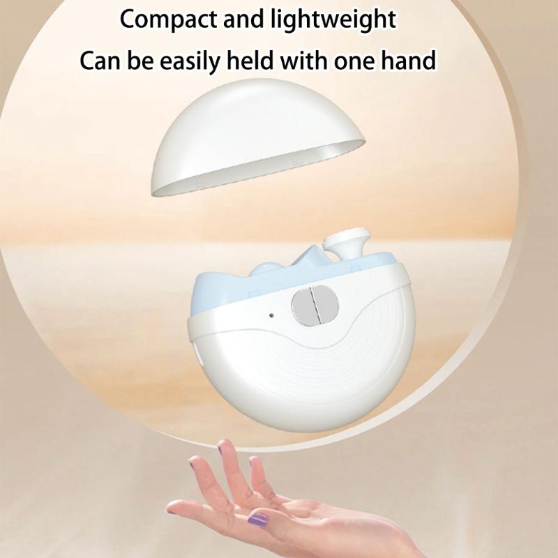 Rechargeable Nail Clippers Grinder With 360Degree Rotating Head 3Speed Mode LED Light For Professional Home Manicures
