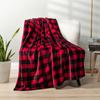 Red And Black Buffalo Plaid Fleece Blanket Cozy Cabin Style Soft Warm Throw Home Decor For Living Room Or Bedroom Gift