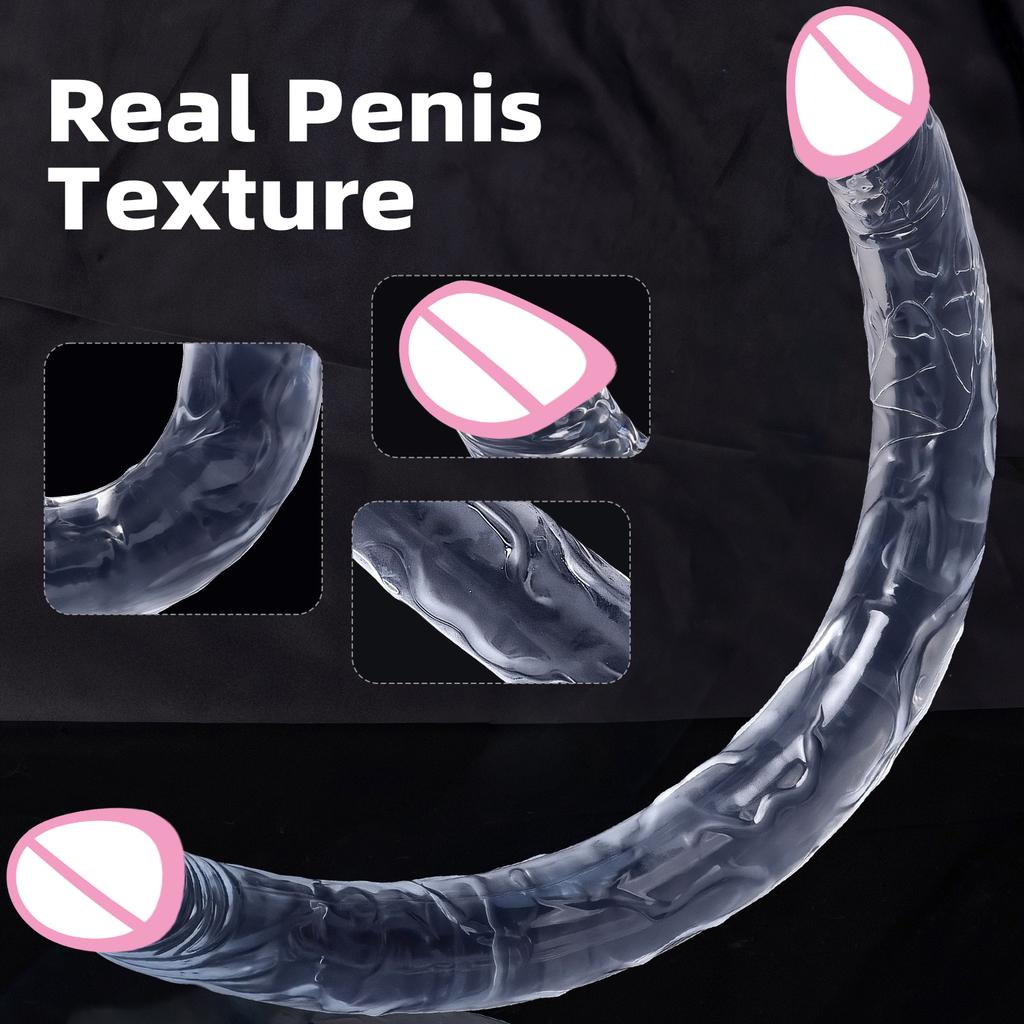 Three sizes U Shape Dildos Two Heads Soft Jelly Female Masturbator Anal Plug Artificial Penis G-spot Massage Sex Toys for Women