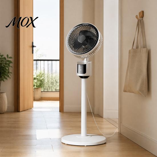 Quiet Standing Fan Mini Floor Fan, Portable USB Air Circulation for Home Office, 3 Office Speed Stand with 5m Airflow, Wide Angle Oscillating Cooling