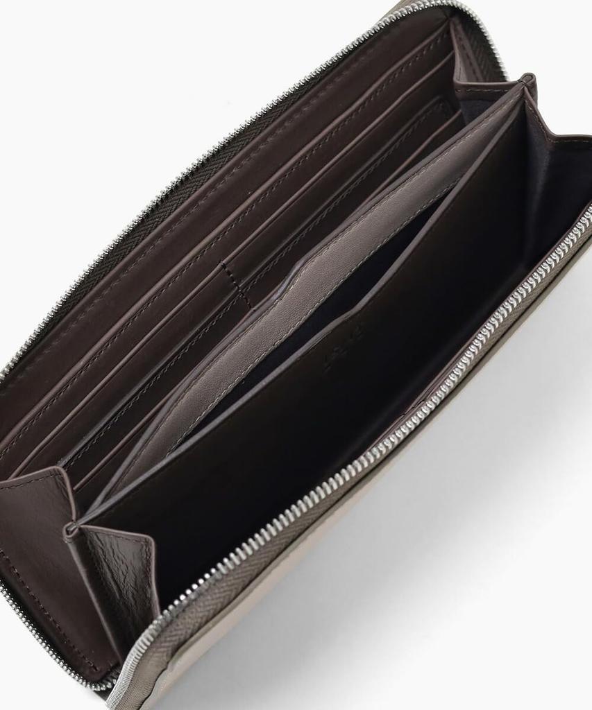 [ISIT] Men's Lamb Leather Long Wallet with 12 Card Slots, No. 934614 (Taupe)