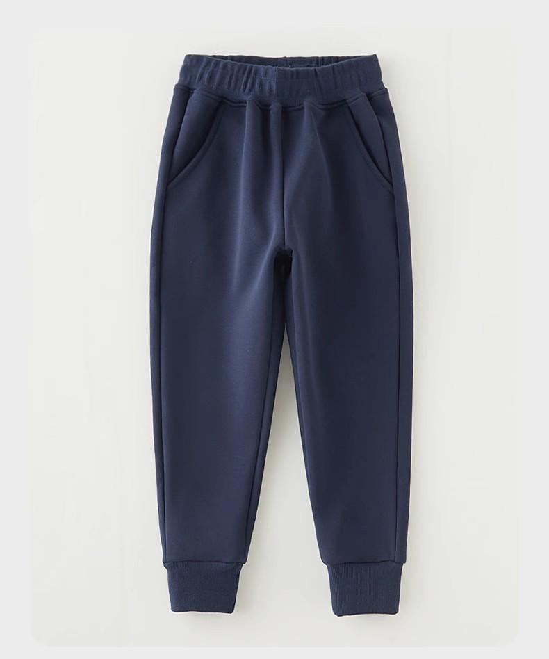 Chlapecké bavlněné tepláky na jaro a podzim - Ležérní dlouhé kalhoty pro děti, styl školní uniformy.