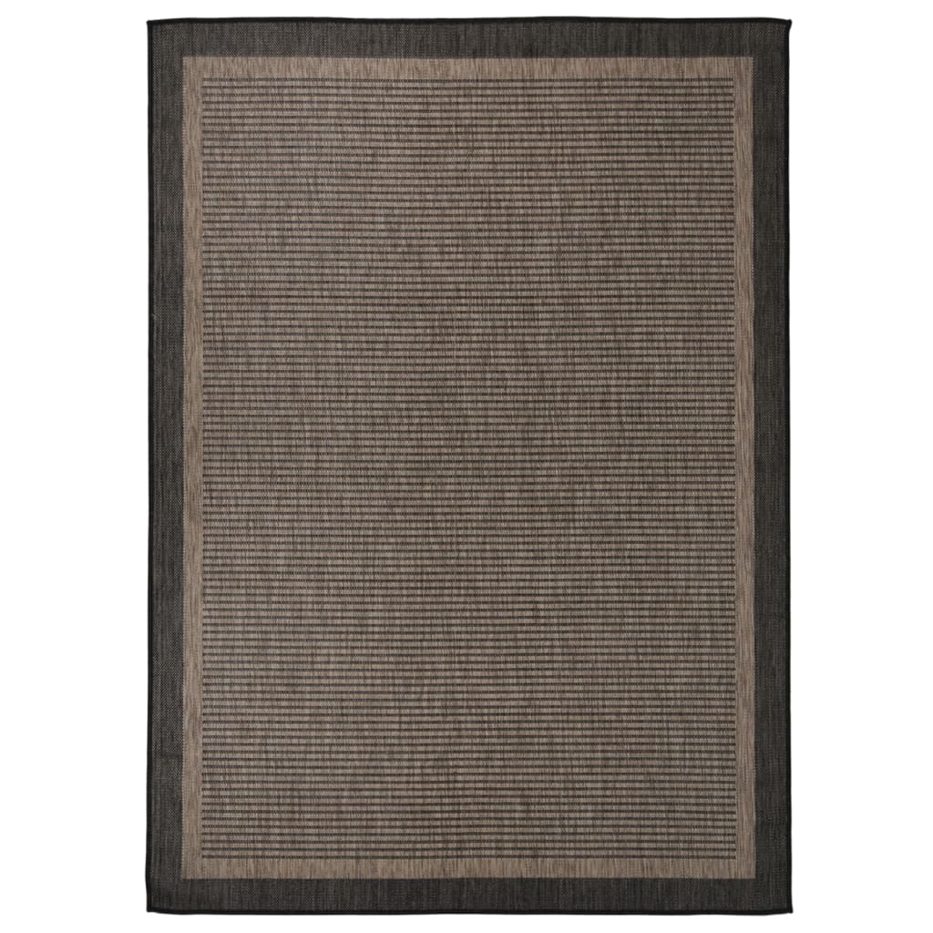Flatweave Outdoor Rug, 200X280 Cm, Dark Brown