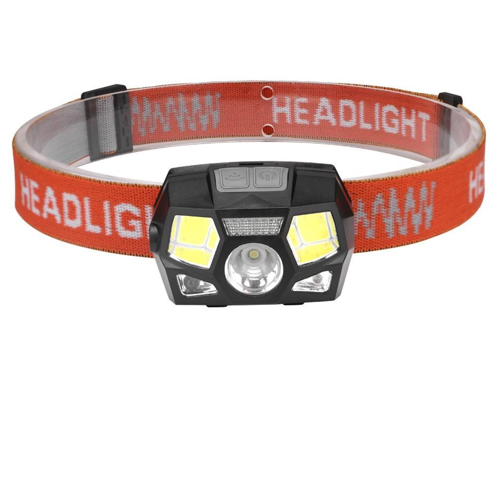 Inductive Headlight 4LED USB Charging Strong Light Led Waterproof Infrared Headlight Fishing Lamp
