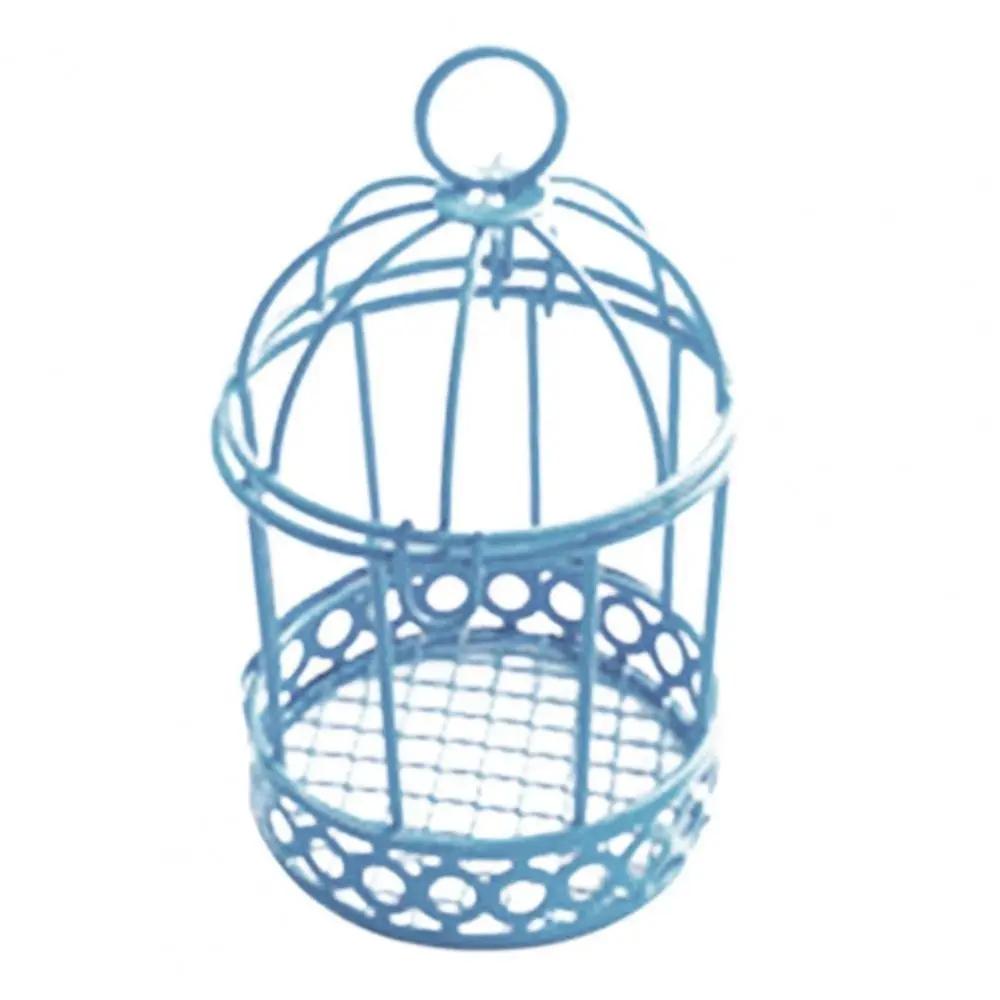 Elegant Bird Cage Mini Bird Cage Portable Macaron Bird Cage Storage Box Cute Iron Craft Party Decor
