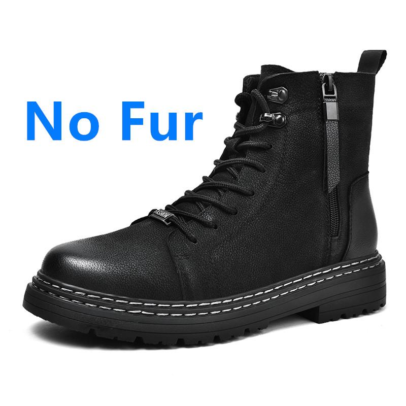 Fashion Vintage Men Boots Genuine Leather Side Zipper Ankle Boots Men's Shoes Casual Leather Shoes Man Outdoor Comfortable Luxury Boots