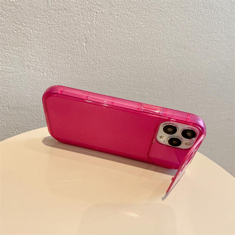 Simple ins transparent makeup mirror is suitable for Apple 14ProMax mobile phone case 15plu soft case 13 Europe, America and 12 new models