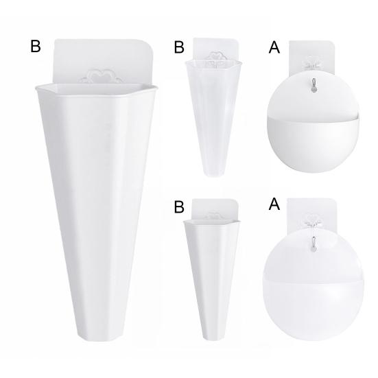 Stalla per vasi da fiori sospesi per parete decorativa a semicerchio da giardino, durevole, senza perforazioni