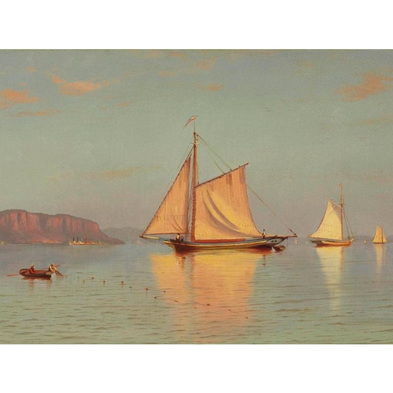 

Винтажный Океан Спокойное Море Лодка Морской Пейзаж Классический Рассвет Морской Пейзаж Художественный Постер Холст Живопись Настенный Принт Картина для Комнаты Домашний Декор 21cm×30cm NoFrame