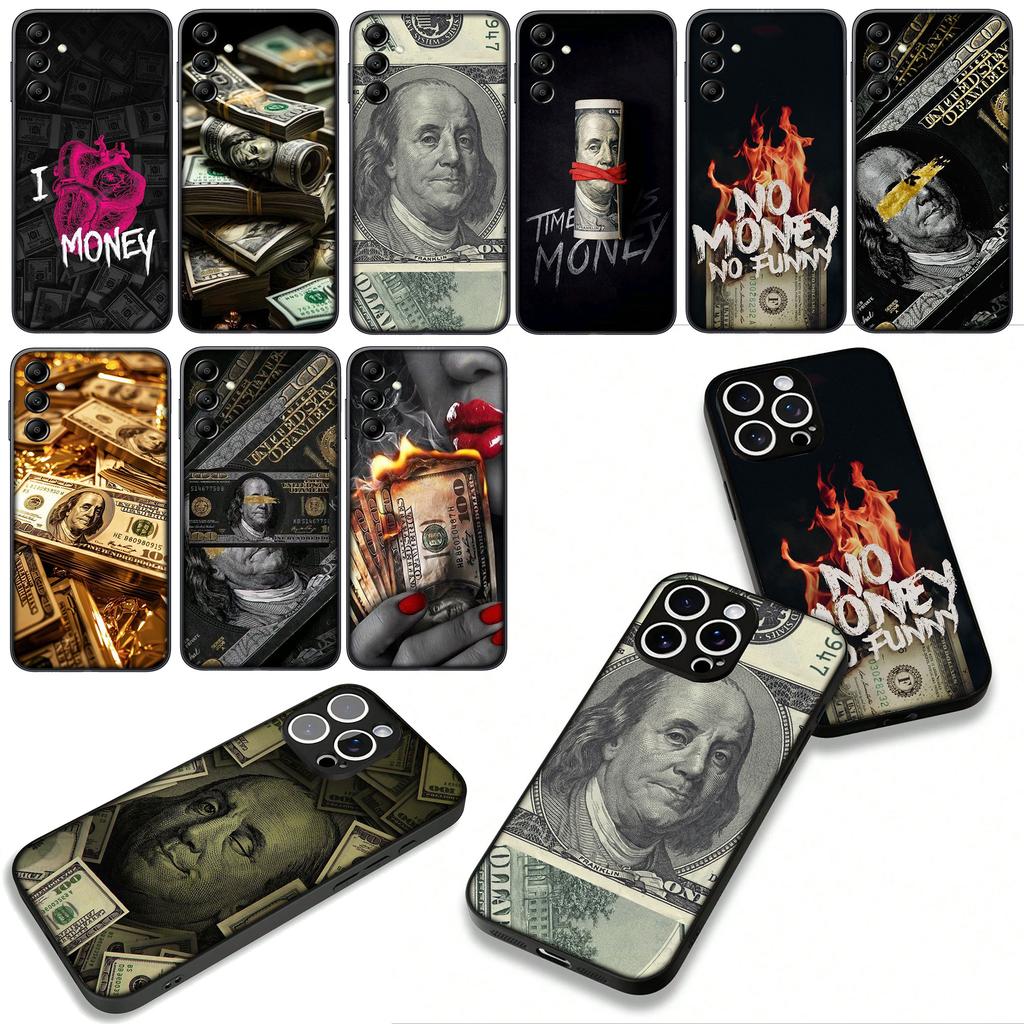 Gold Money 100 D-Dollars Case for Samsung Galaxy A25 A37 A57 A12 A14 A31 A41 A50 A51 A70 A71 A72 A21S A04 M15 Note 20 9 8 10