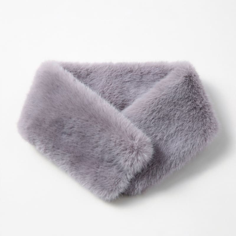 

LALA Magnetic Fur Scarf - Grey FREE