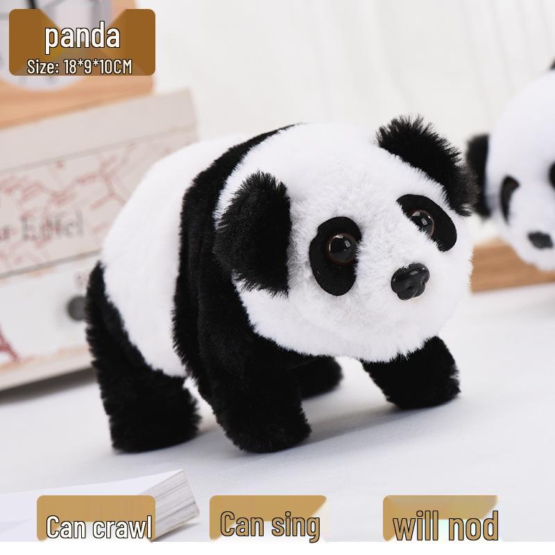 "Children's Electric Plush Puppy & Panda: Walking & Barking Toy" 