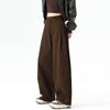 Women's High Waist Wide Leg Pants Loose Fit Barrel Pants Solid Commute Trousers Spring Casual Sickle Pants