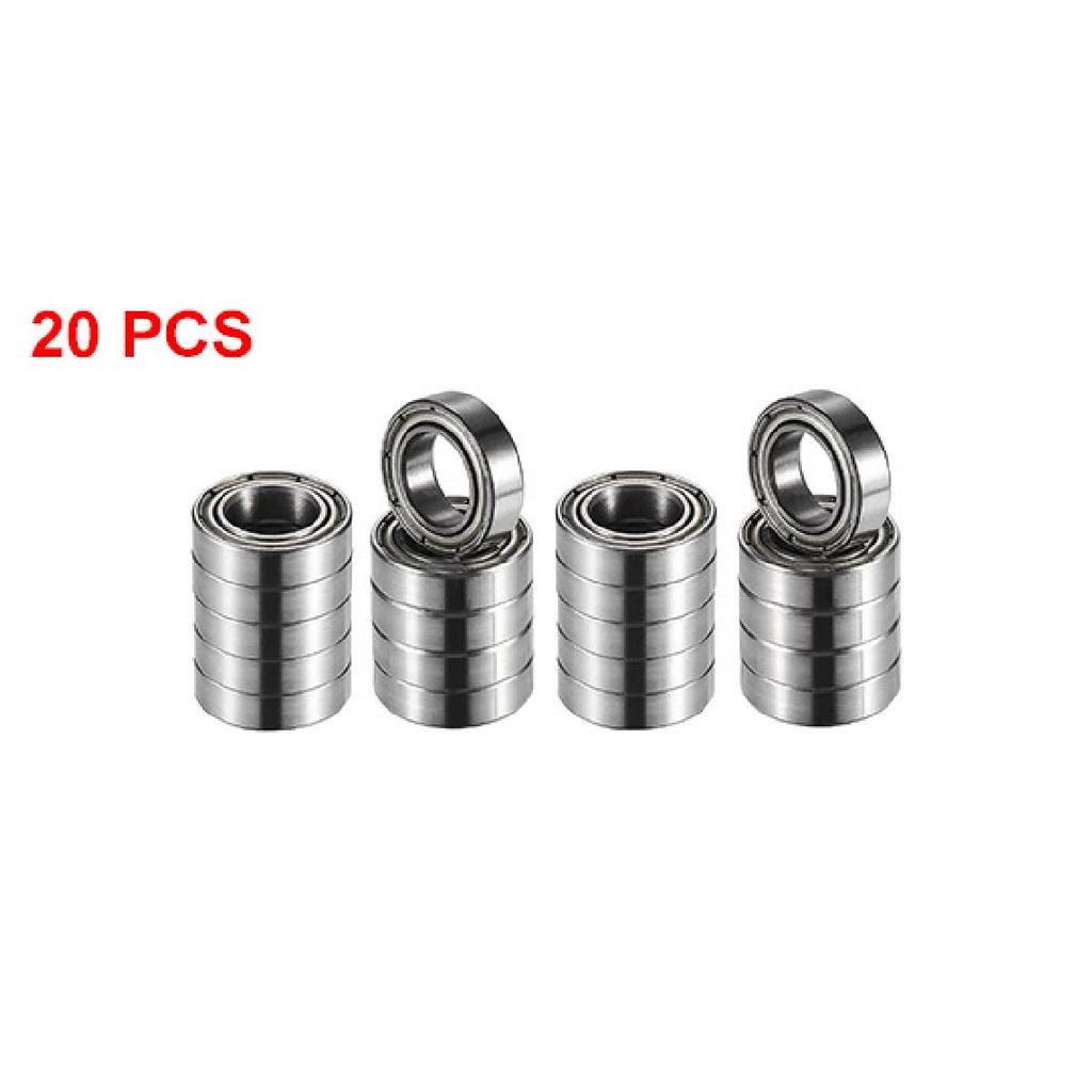 Motoforti 20pcs MR148ZZ 8x14x4mm Double Metal Shield Single Row Deep Groove Ball Bearings Silver Tone