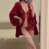 Sex Lingerie Red Love Fungus Sleeping Valentine's Day Gift Set Uniform Temptation