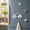 3D Fridge Magnet Couple Swan Shape Refrigerator Magnet, Resin Decorative Kitchen Magnets for Whiteboard Locker Door Heavy Duty