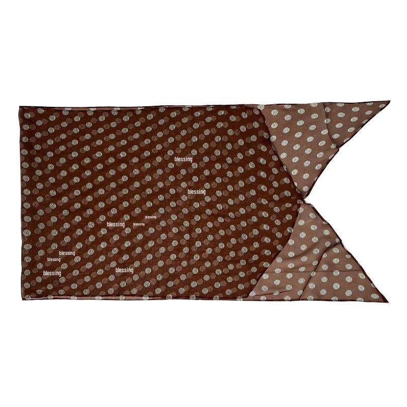 Smart Polka Dot Silk Scarf: Luxury Georgette Mulberry Shawl for Women - Spring/Summer Multifunctional Accessory