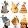 Winter Warm Plush Toy Caps Flower Animal Hat Cosplay Shark Hat Performance Hat Drumsticks Hats