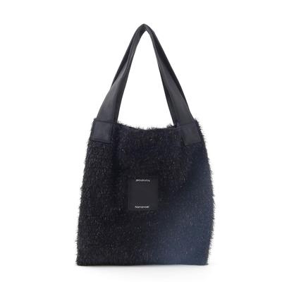 Nananoel Nillie Glitter Shaggy Hair Tote BagA4 Size Compatible 2553311021 Black (210)