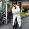 Down Jacket Women's Super Long New Winter Thickened Loose and Thin College Style Couple Down Jacket